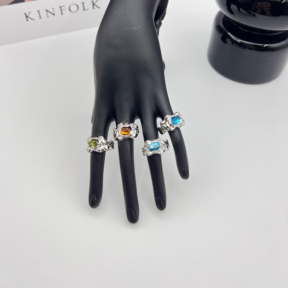 Silver ring four- piece set